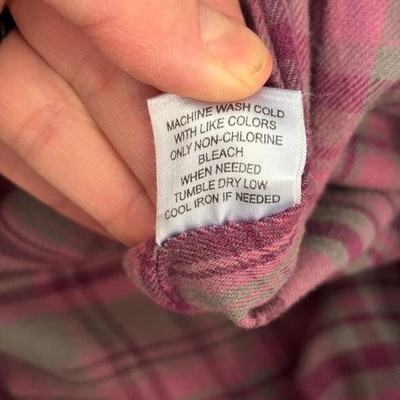 Gander Mountain Jean Women 6 Flannel Lined Insulated Warm Soft Pink Plaid Cotton - Picture 12 of 12
